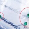 Set of 5 Small Emeralds .04 Ct Each with 3 each .01 Round Diamonds - Image 6