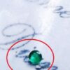 Set of 5 Small Emeralds .04 Ct Each with 3 each .01 Round Diamonds - Image 7