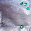 Set of 5 Small Emeralds .04 Ct Each with 3 each .01 Round Diamonds - Image 8