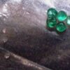 Set of 5 Small Emeralds .04 Ct Each with 3 each .01 Round Diamonds - Image 9