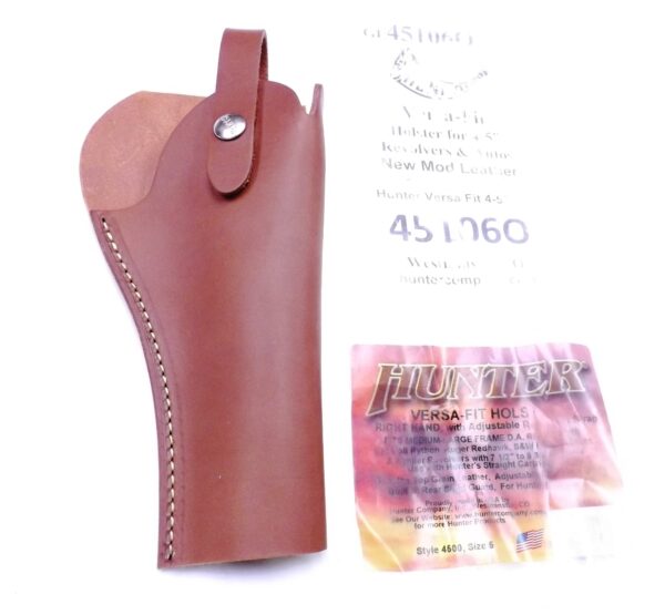 Hunter Co. Classic US Leather Holster 4 – 5 in Revolvers Autos Versa Open End Adjustable Strap - Image 10