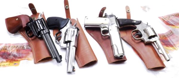 Hunter Co. Classic US Leather Holster 4 – 5 in Revolvers Autos Versa Open End Adjustable Strap - Image 9