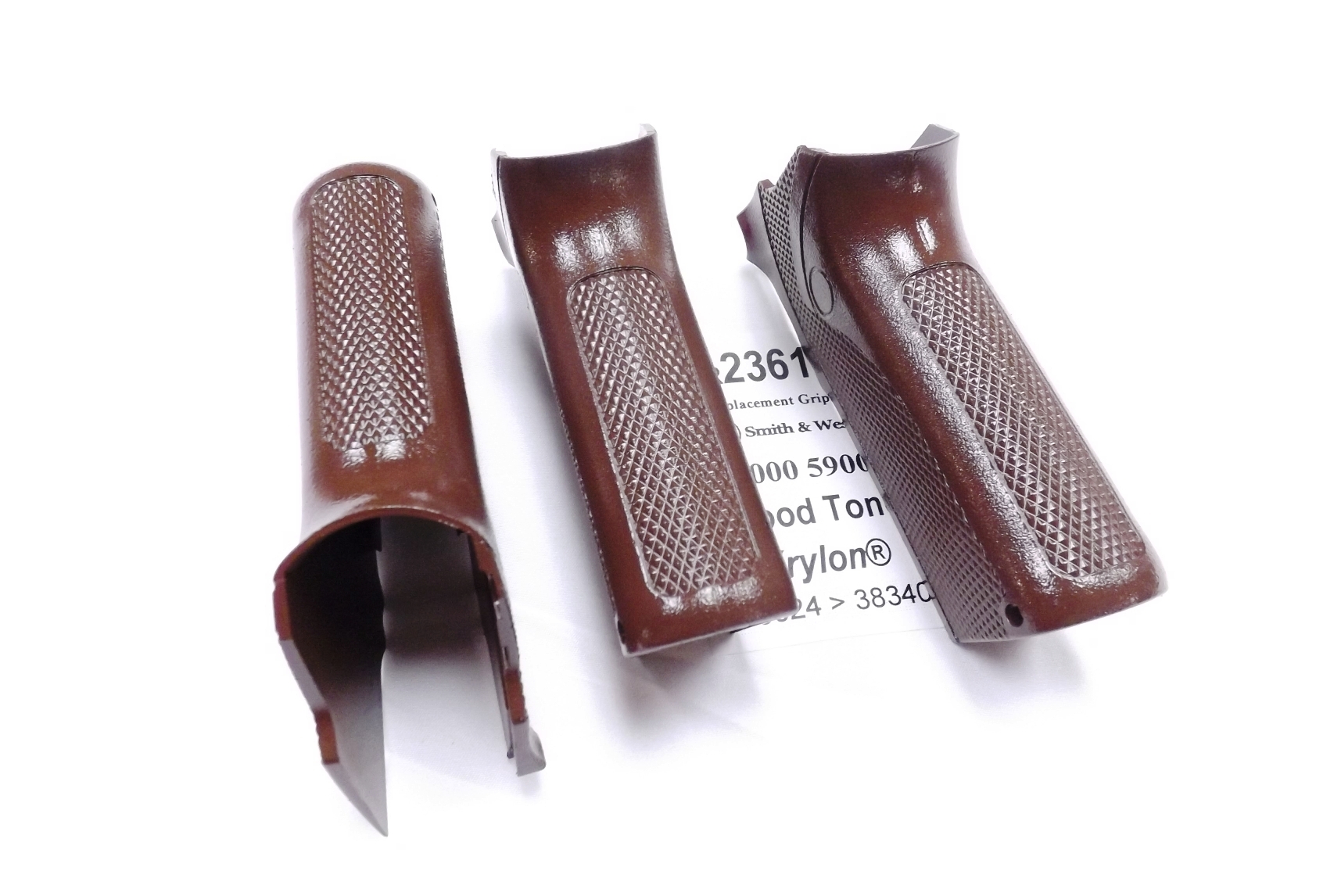 Wood Tone Krylon Grips for S&W 4006 5906 Smith & Wesson 5900 4000 Pistols Straight Back Thin profile - Image 10