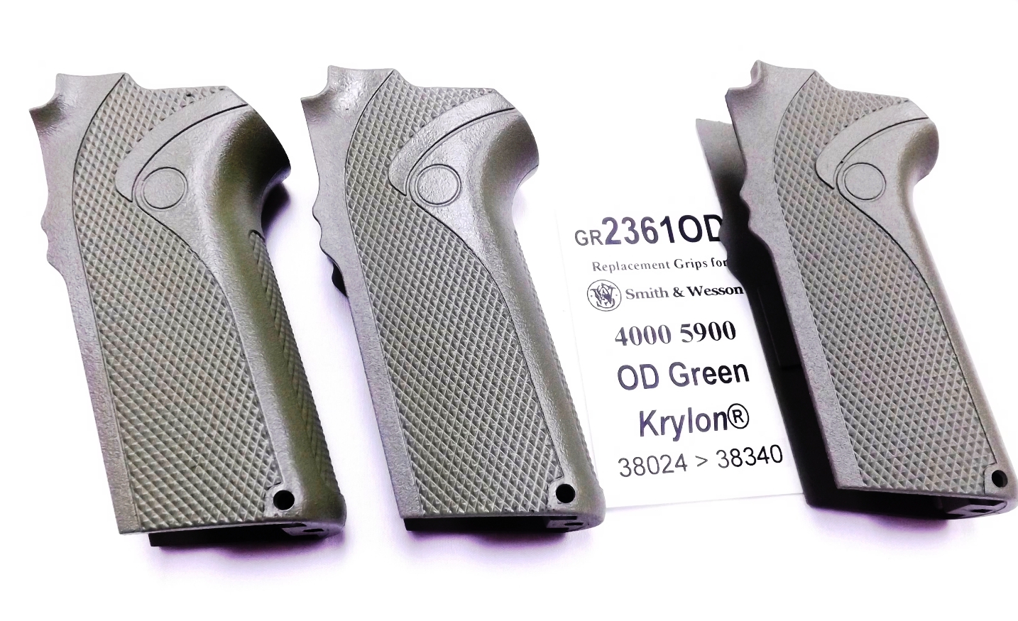 OD Green Krylon Grips for S&W 4006 5906 Smith & Wesson 5900 4000 Pistols Straight Back Thin profile (Copy) - Image 10