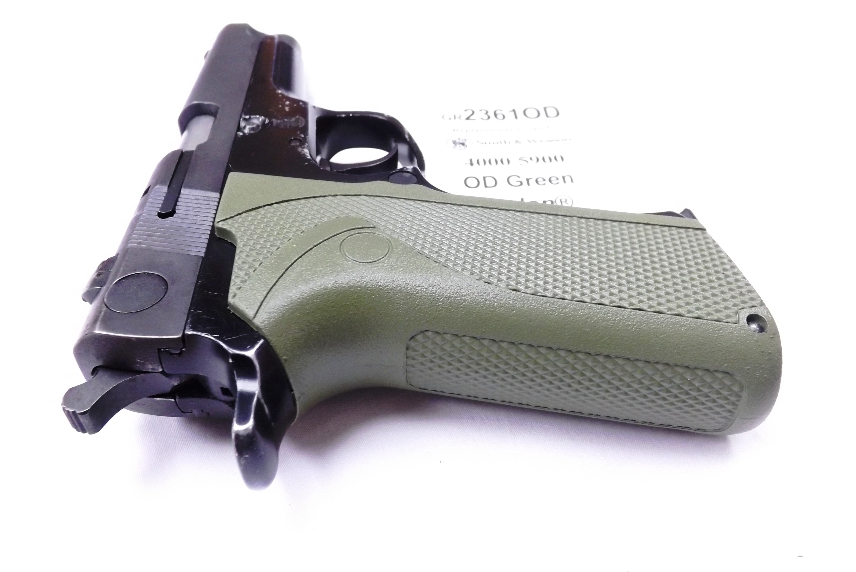 OD Green Krylon Grips for S&W 4006 5906 Smith & Wesson 5900 4000 Pistols Straight Back Thin profile (Copy) - Image 4