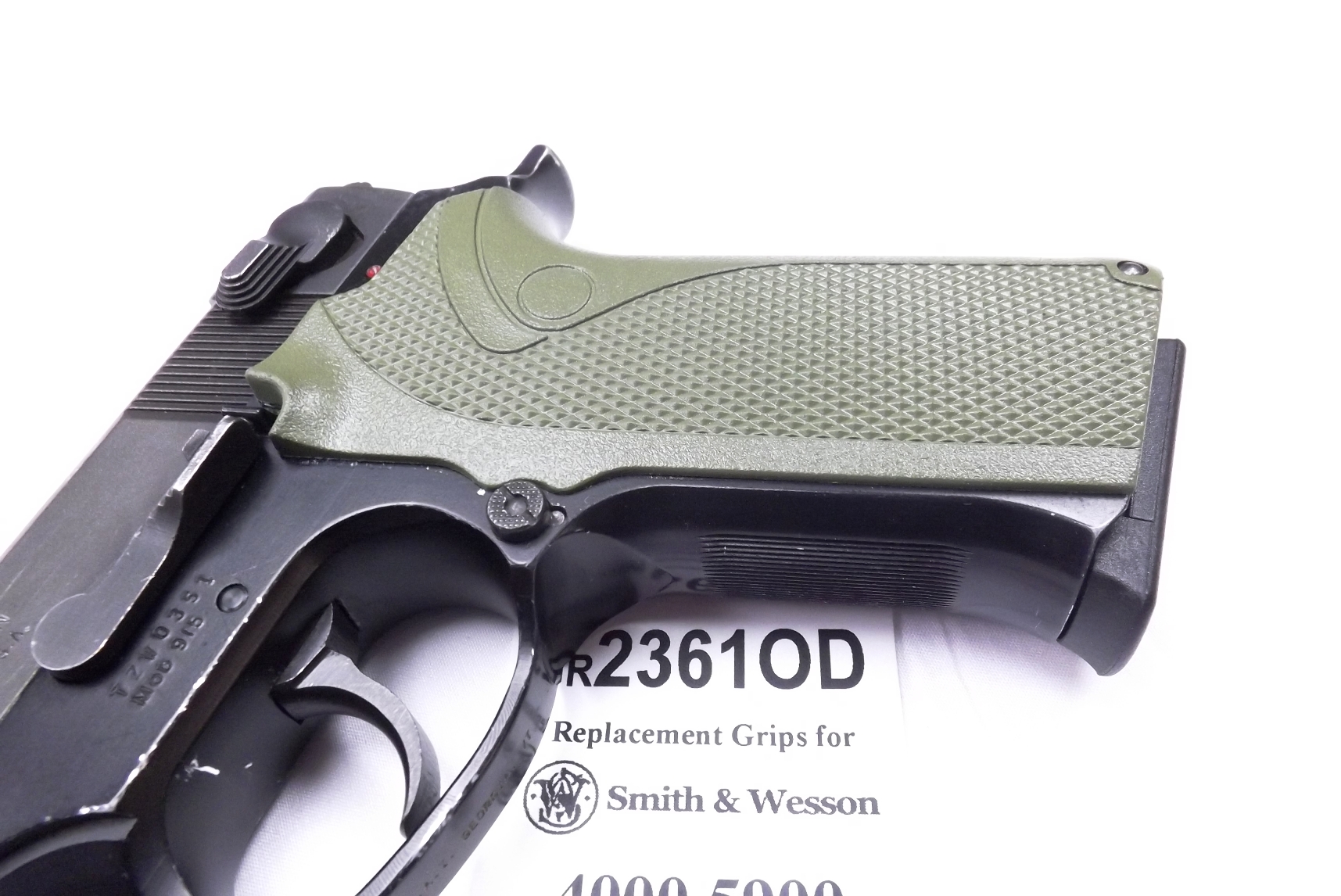 OD Green Krylon Grips for S&W 4006 5906 Smith & Wesson 5900 4000 Pistols Straight Back Thin profile (Copy) - Image 5