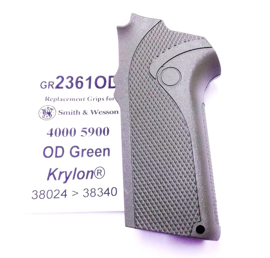 OD Green Krylon Grips for S&W 4006 5906 Smith & Wesson 5900 4000 Pistols Straight Back Thin profile (Copy) - Image 7