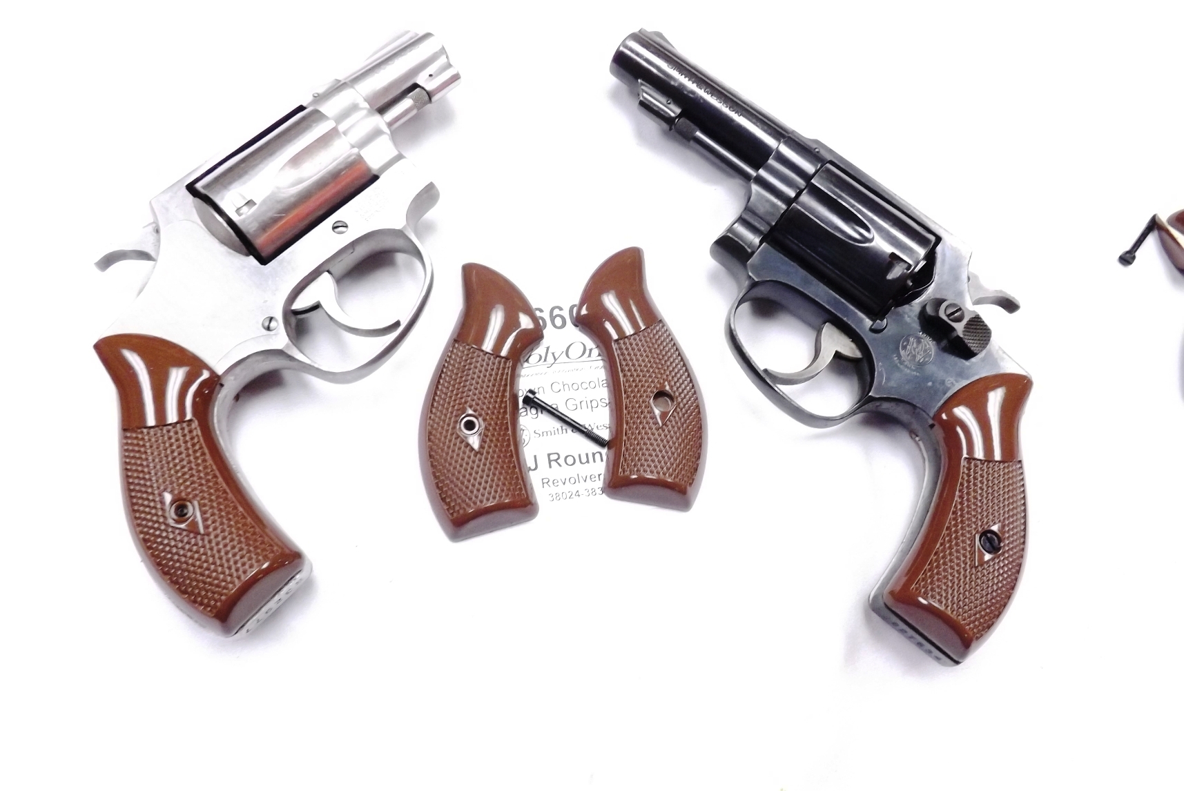 Brown Poly Grips fit S&W J Revolvers models 36 60 642 Small Magna Size Buy 12 @ $4 per set - Image 6