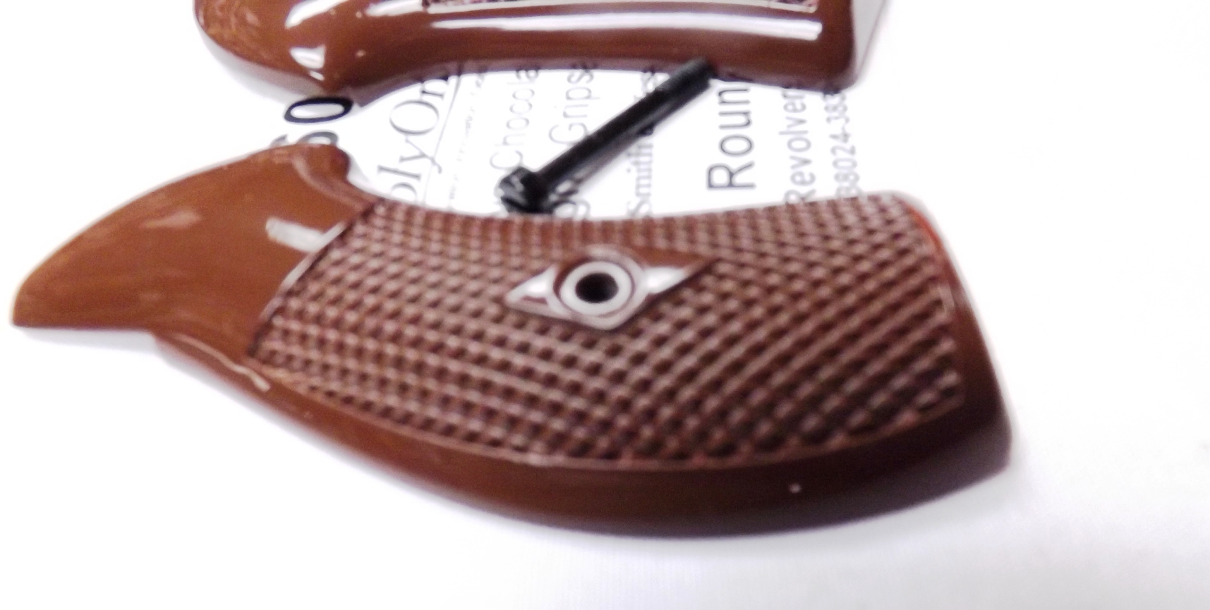 Brown Poly Grips fit S&W J Revolvers models 36 60 642 Small Magna Size Buy 12 @ $4 per set - Image 4