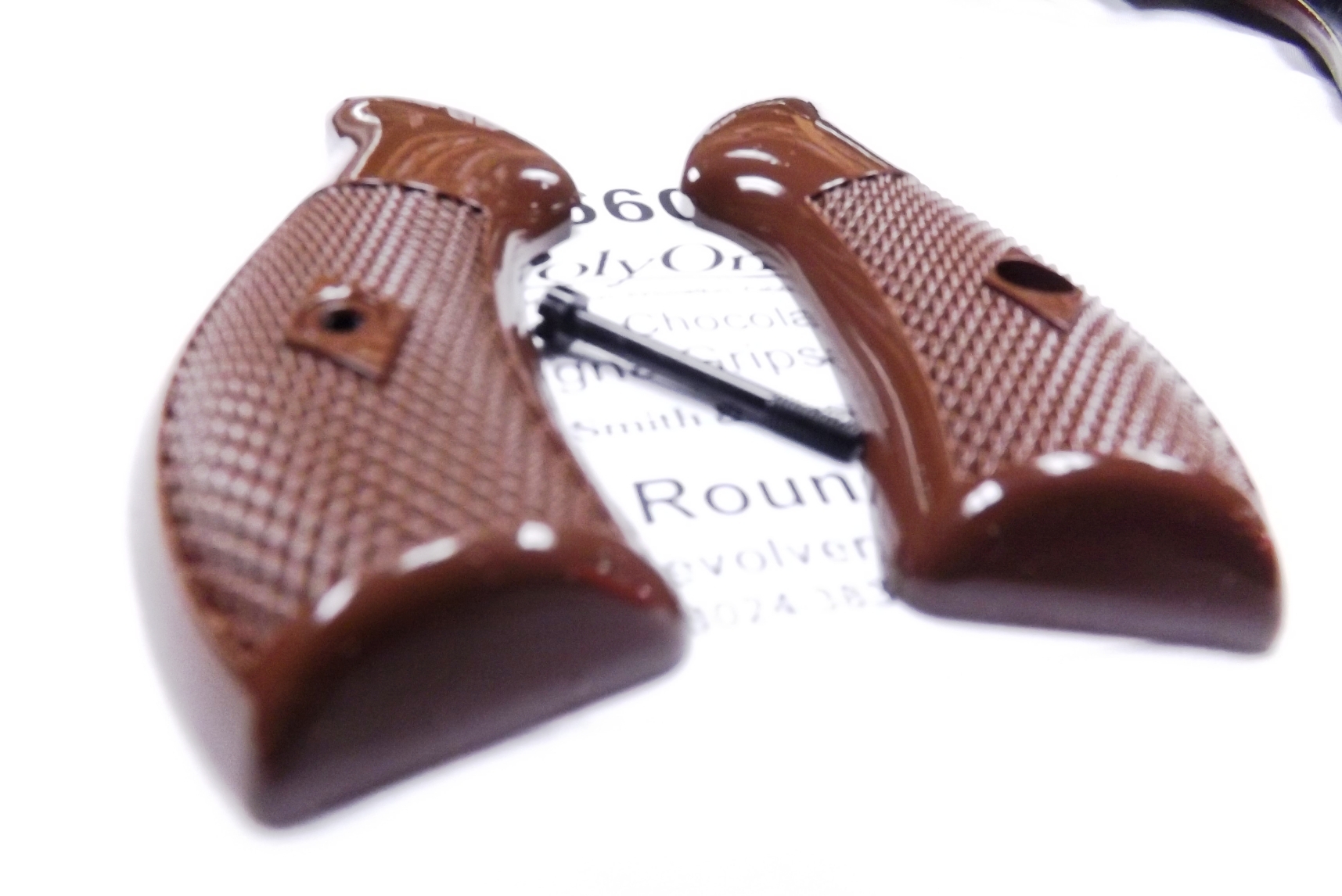 Brown Poly Grips fit S&W J Revolvers models 36 60 642 Small Magna Size Buy 12 @ $4 per set - Image 2