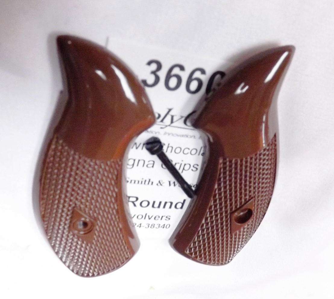 Brown Poly Grips fit S&W J Revolvers models 36 60 642 Small Magna Size Buy 12 @ $4 per set - Image 8