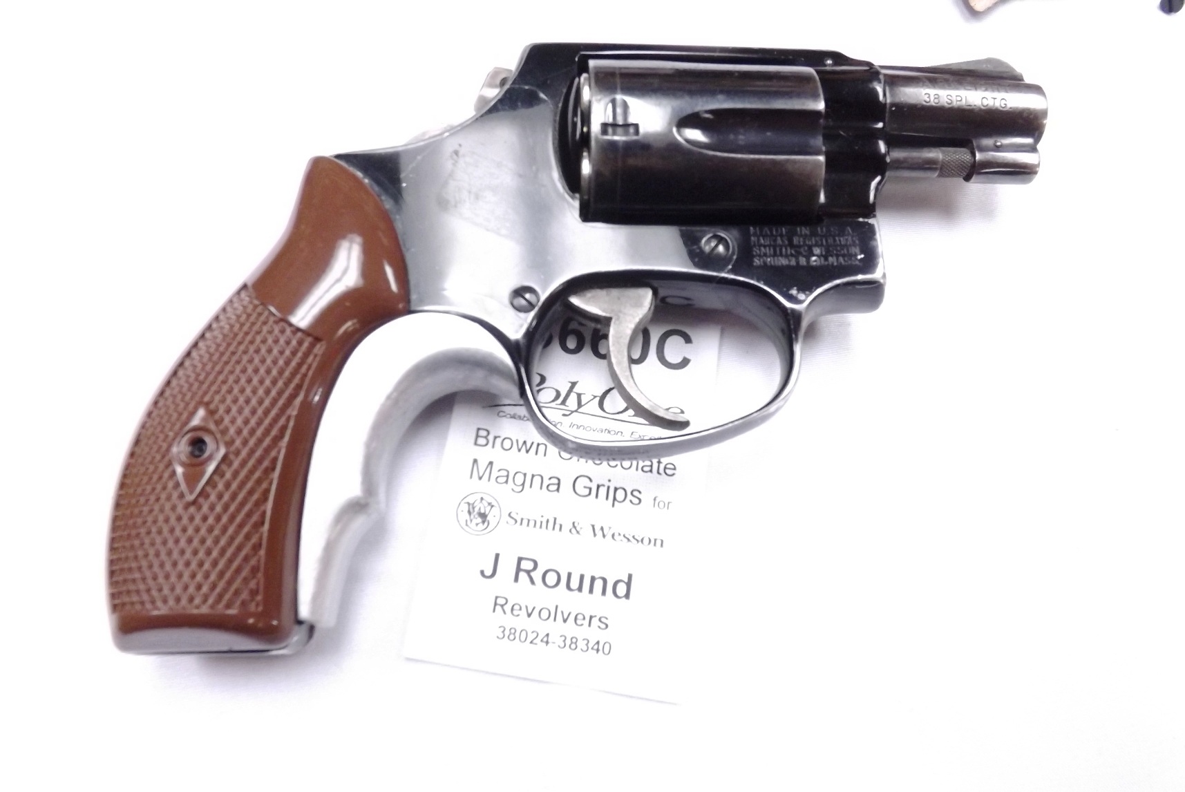 Brown Poly Grips fit S&W J Revolvers models 36 60 642 Small Magna Size Buy 12 @ $4 per set - Image 10