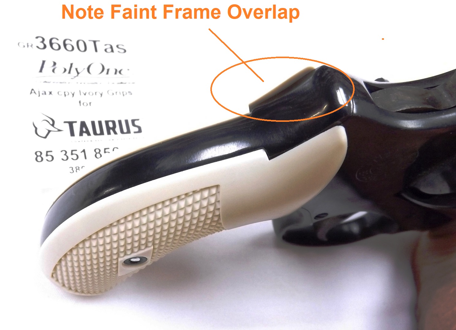 Taurus 85 856 Revolver Ajax Magna type Small Ivory Grips, Seal, and Pin compatible with Adapters - Image 4