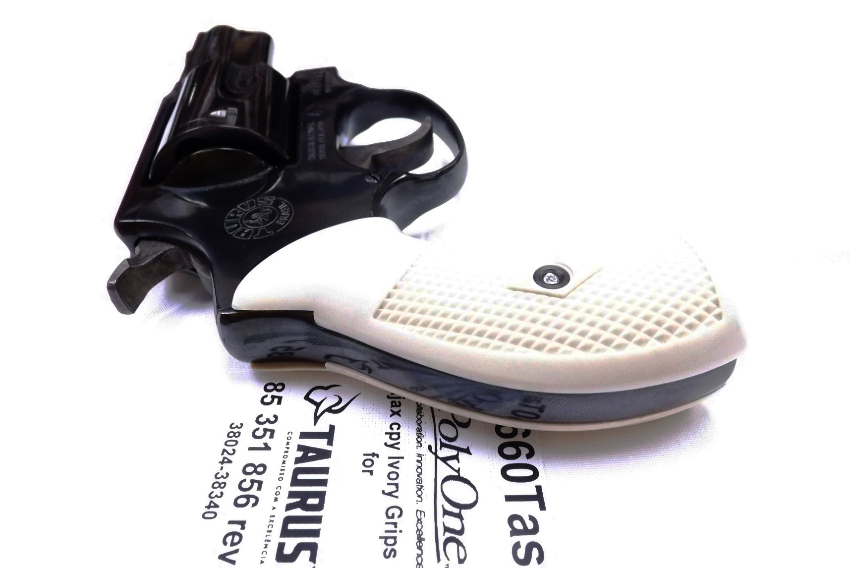 Taurus 85 856 Revolver Ajax Magna type Small Ivory Grips, Seal, and Pin compatible with Adapters - Image 5