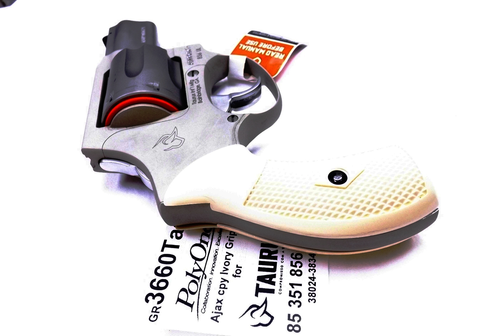 Taurus 85 856 Revolver Ajax Magna type Small Ivory Grips, Seal, and Pin compatible with Adapters - Image 6