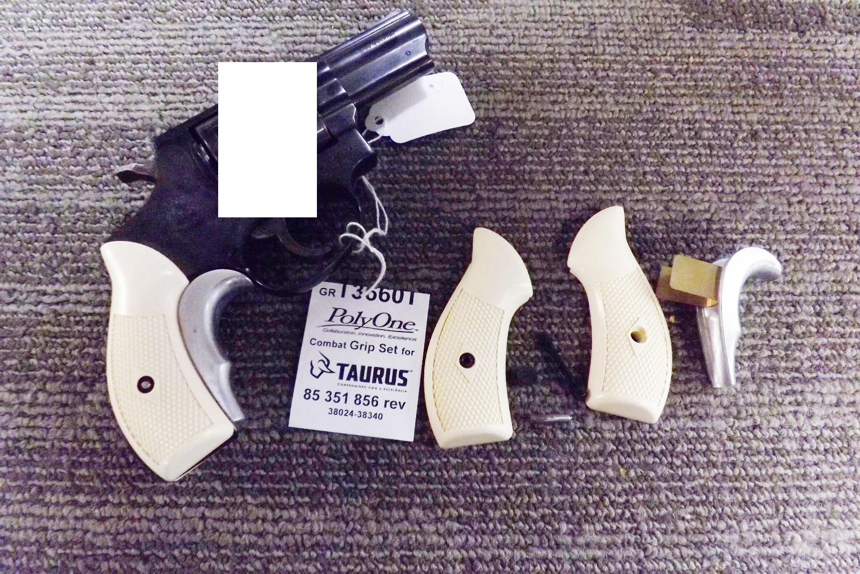 Ivory Poly Grips Frame Seal, Pin & T Grip Adapter for Taurus 85 856 Revolvers - Image 7