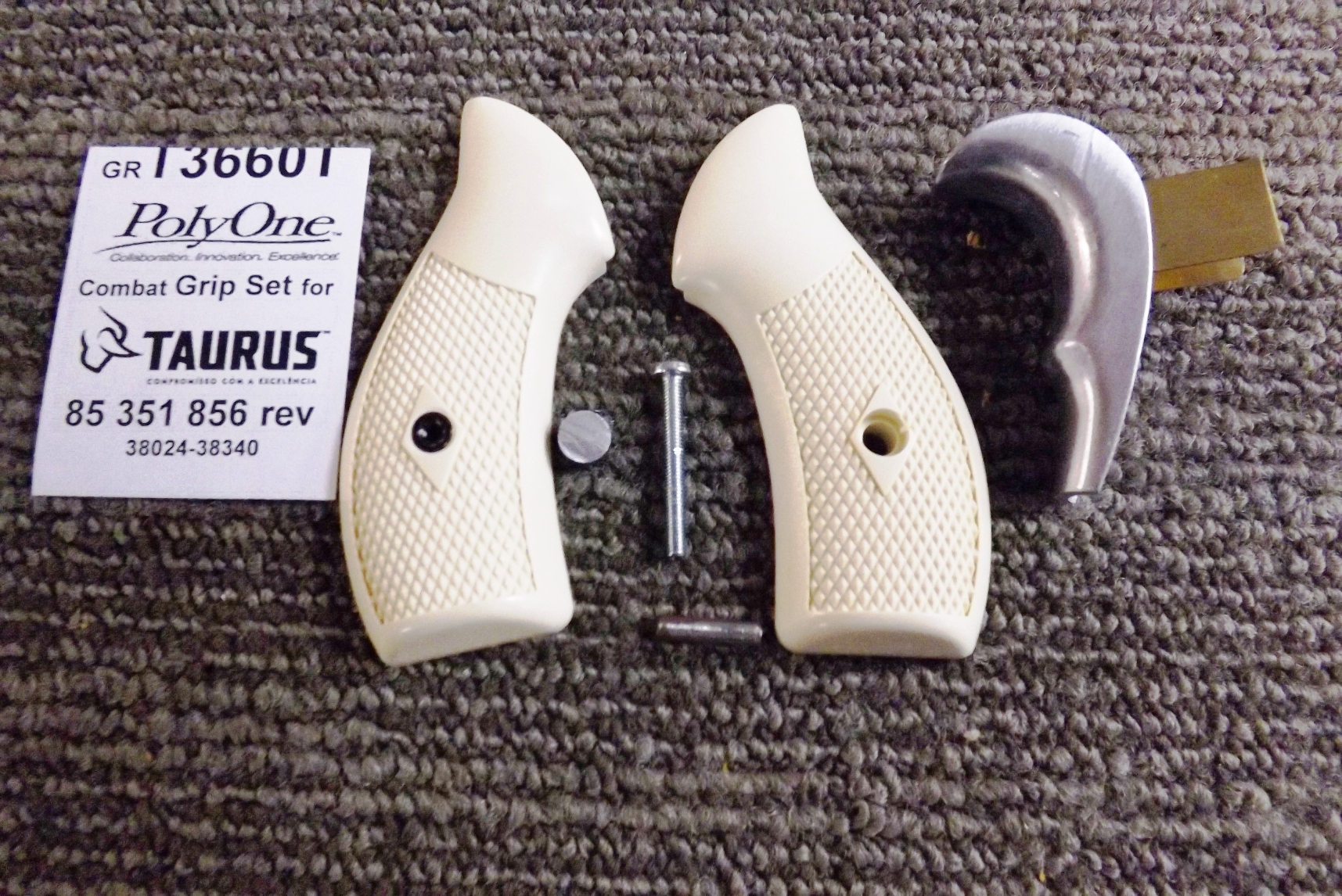 Ivory Poly Grips Frame Seal, Pin & T Grip Adapter for Taurus 85 856 Revolvers - Image 11