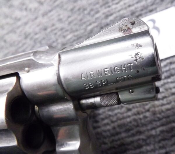 Smith & Wesson .38 model 12-2 Nickel Snub 2” 1975 Cold War S&W Squadron Marks - Image 8