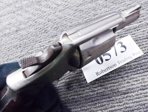 Smith & Wesson .38 model 12-2 Nickel Snub 2” 1975 Cold War S&W Squadron Marks - Image 15