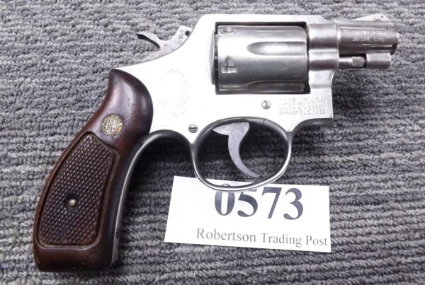 Smith & Wesson .38 model 12-2 Nickel Snub 2” 1975 Cold War S&W Squadron Marks - Image 21