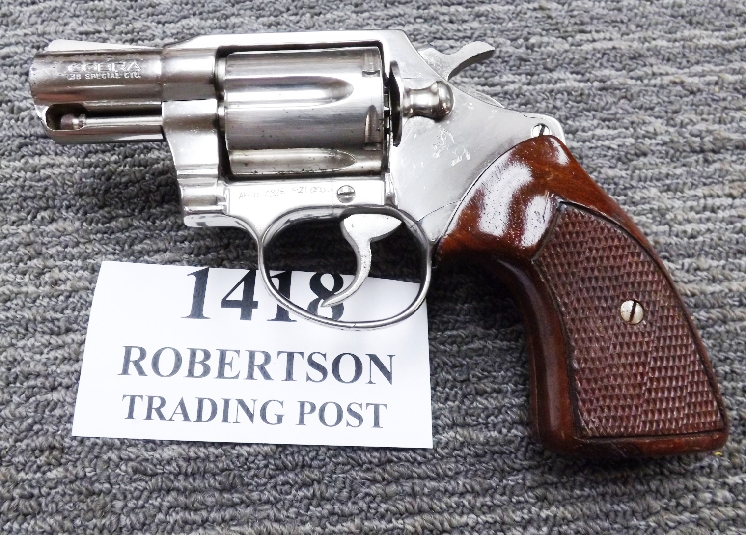 Colt .38 Special Cobra 2nd Model 1974 Nickel 2” VG Snub Revolver C&R CA OK Squad Marked