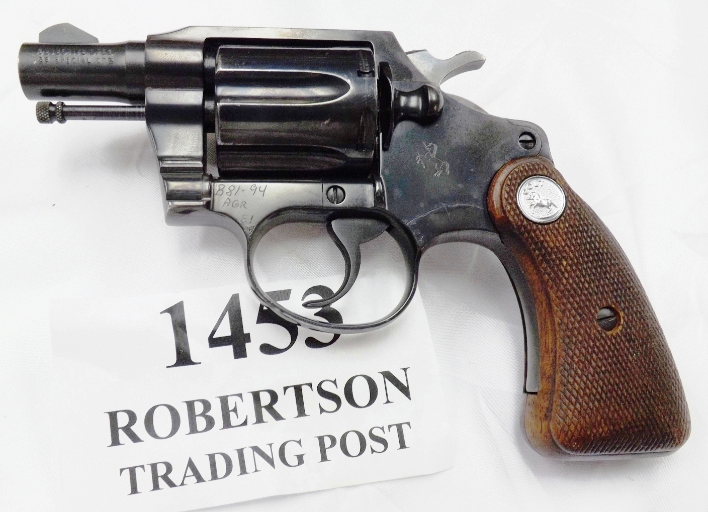 Colt .38 Spl Detective Special 2” Blue 1966 C&R CA OK Revolver Cold War Squadron Marked