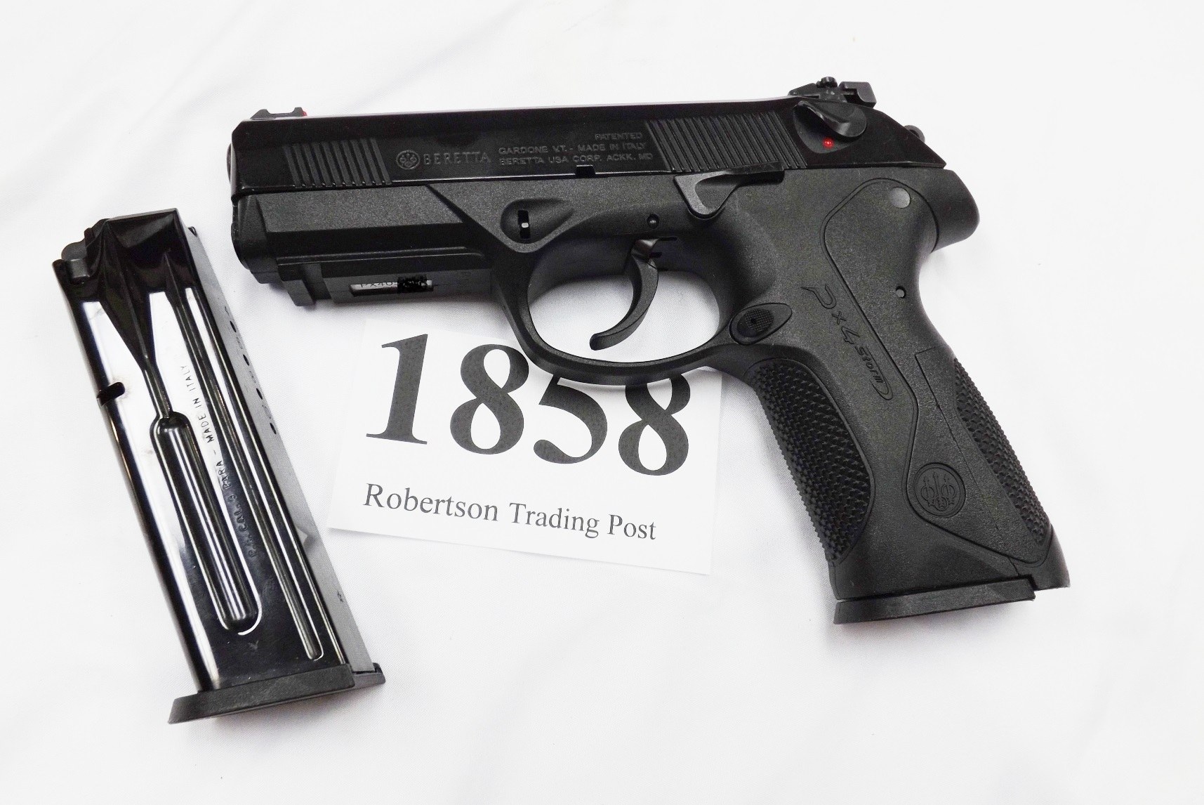 Beretta 9mm model PX4F CA Compliant with LPA Adjustable Rear Sight, Red Dot Front, As New In Box 2 magazines choice 10- or 17 round