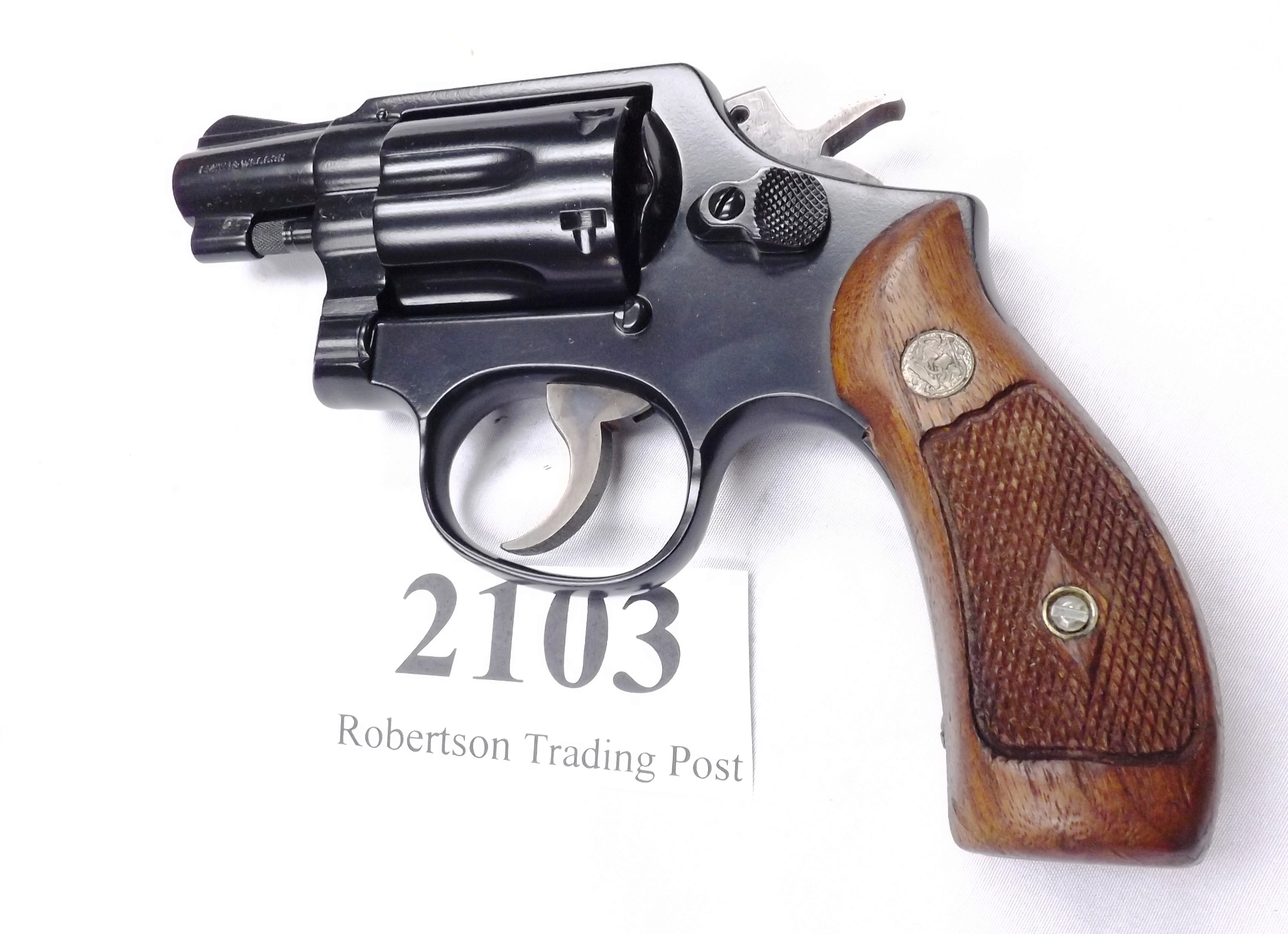 Smith & Wesson .38 model 12-2 Black Cera Snub 2” 1967 CA C&R S&W Revolver New England Domicile