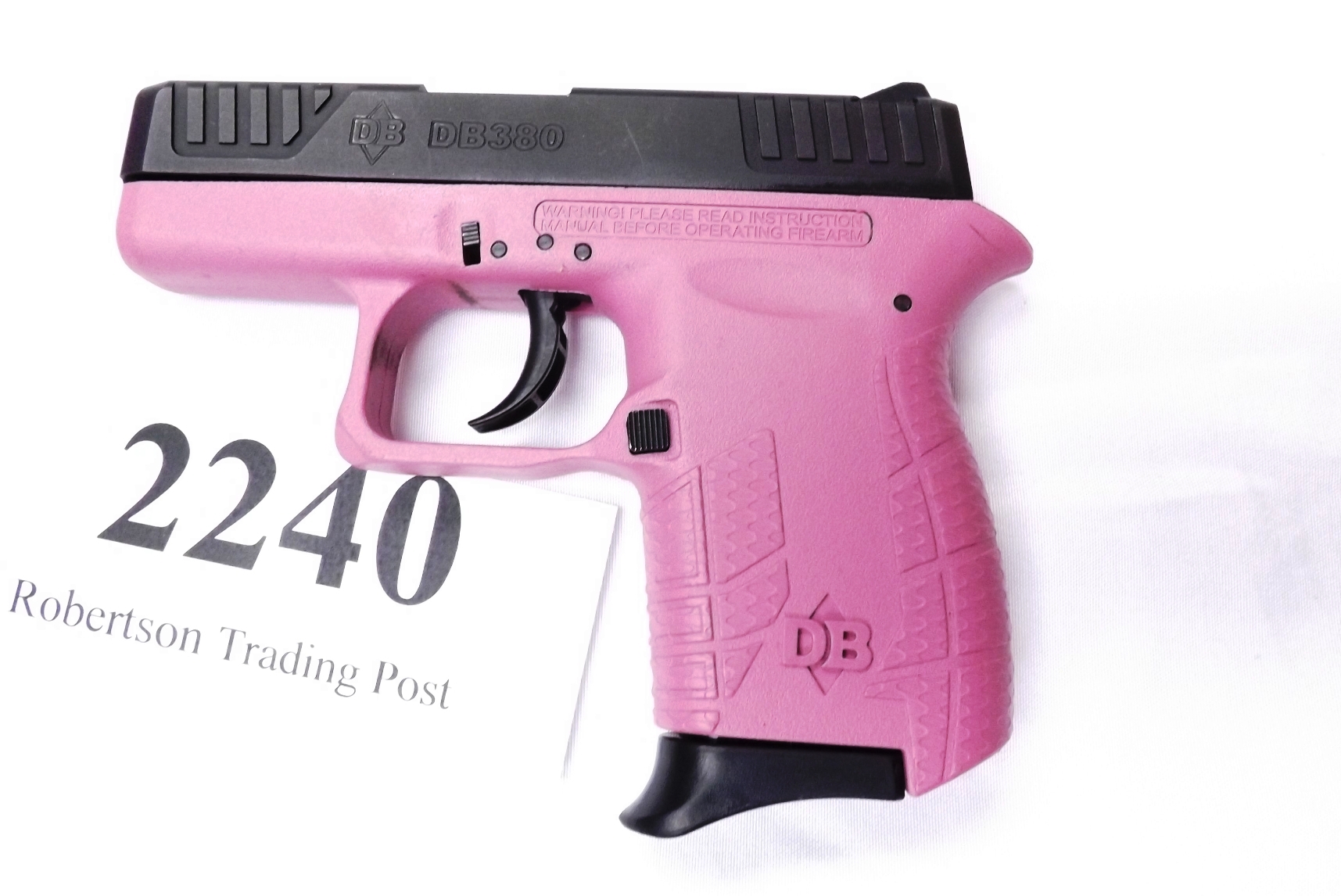 Diamondback Arms .380 ACP DB380 Black Slide Pink Lavender Frame Exc DB0100E112