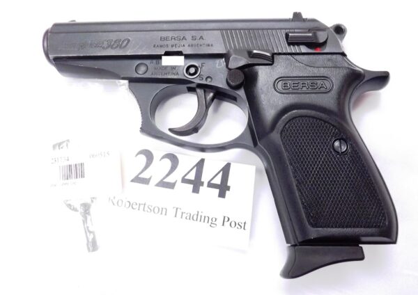 Bersa .380 Thunder 380 Micro Matte Blue 9 shot Walther type T380M8 3 Dot 1 Mag