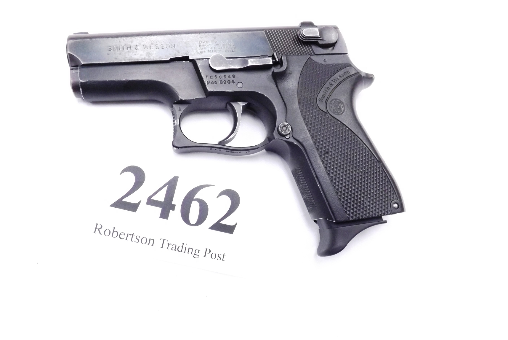 S&W 9mm 6904 Compact Auto 12 Shot 1989 Smith & Wesson 3 Safeties 1 Magazine Israeli Mishteret
