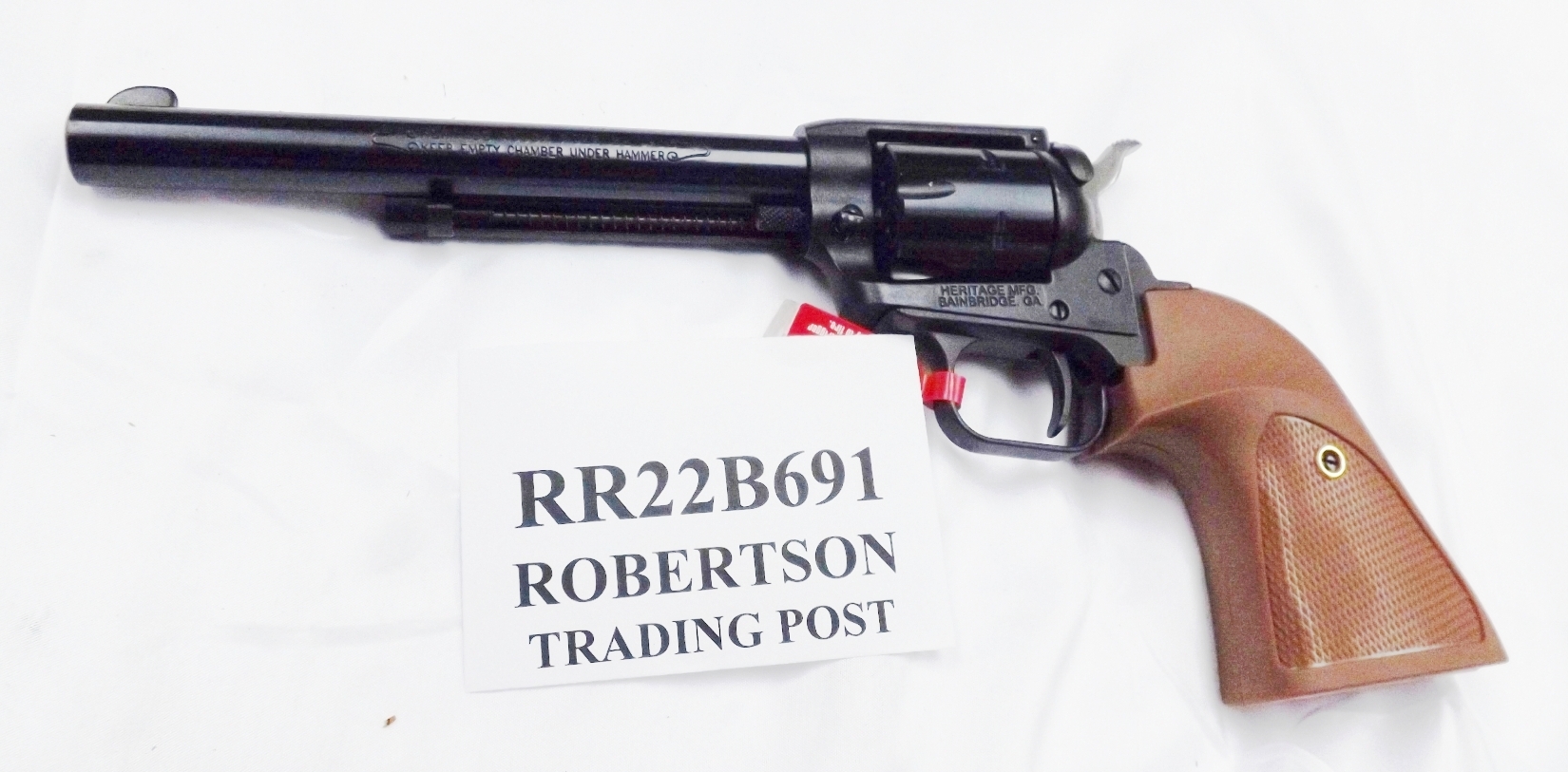 Heritage .22 LR Colt Scout Copy Rough Rider 6 inch Blue Single Action 6 Shot Lever Safety Oversized Target Grips CA OK