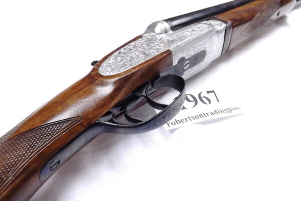 Zabala Spain 12 ga Double Side by Side 2 3/4” 28” IM XF 1976 Walnut & Chrome Engraved - Image 7