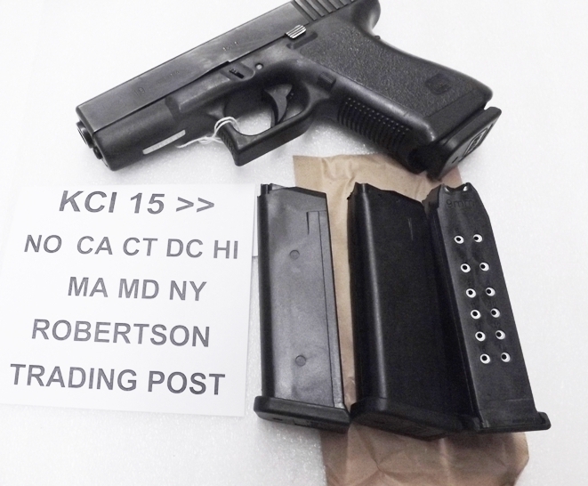 3 Glock 19 Magazines 9mm KCI 15 Shot $9.90 each & Free ship Free Falling Steel Inner Liner 4th Generation OK New Fits models 19 26