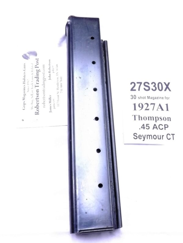 Seymour Thompson 1927A1 Magazine .45 ACP 30 Shot Exc Correct WWII Era