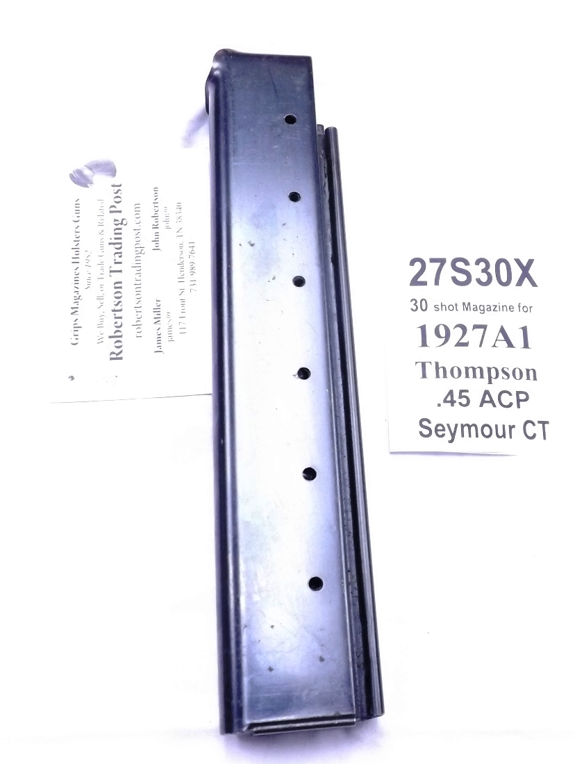 Seymour Thompson 1927A1 Magazine .45 ACP 30 Shot Exc Correct WWII Era