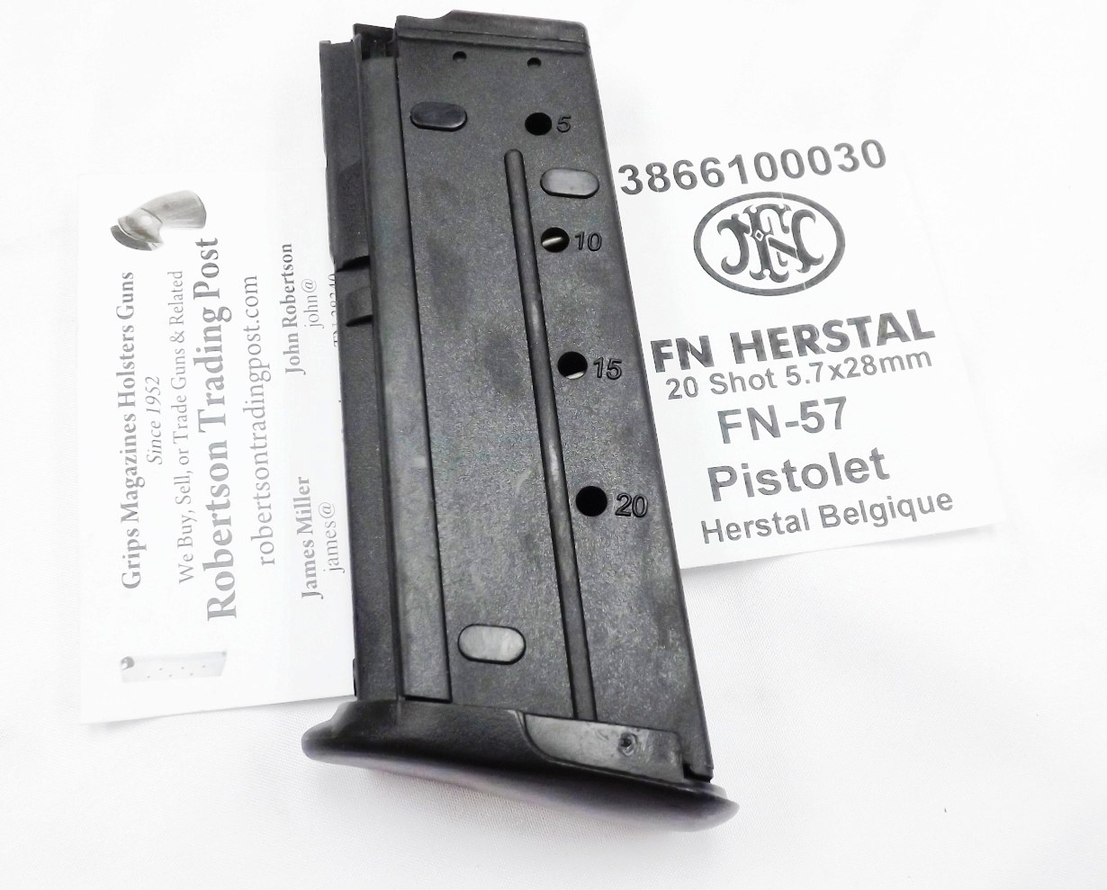 FNH Factory FN57 Five Seven 20 Round Magazines 5.7 x 28 caliber NIB Fabrique Nationale Herstal 5728 cal  57 5.7mm 3866100030 No go MRD