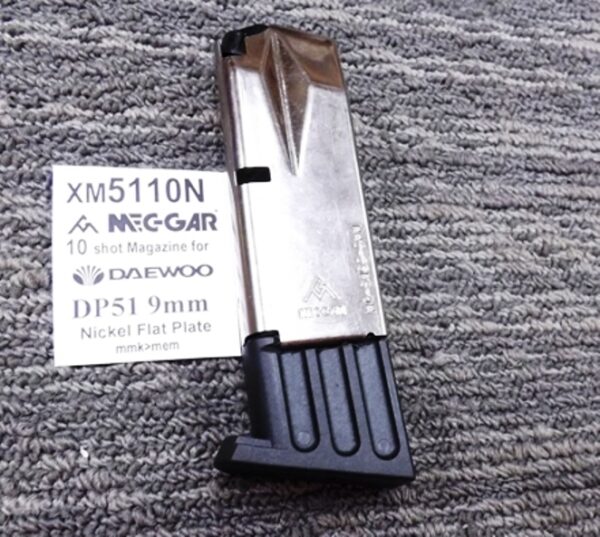 Mec-Gar 10 Shot Magazine for Daewoo 9mm K5 DP51 Nickel Lionheart LH9 all variant - Image 17