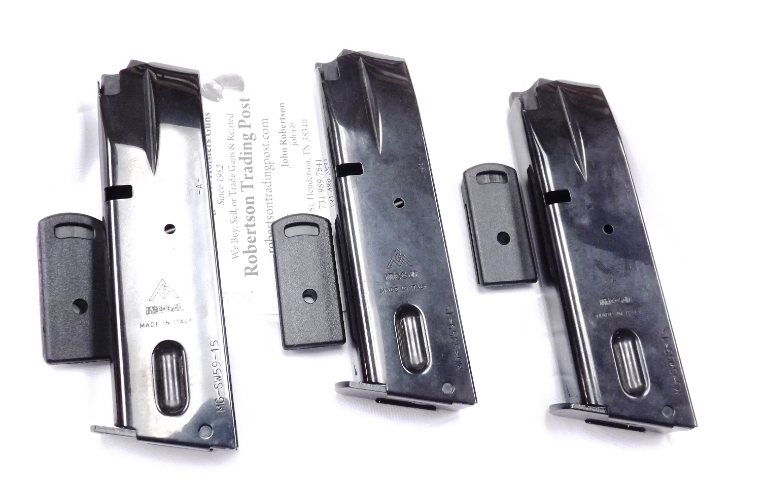 3 S&W 59 459 659 9mm Old Style Steel 15 rd Magazine Mec-Gar 2 Plates Smith & Wesson $27 each & Free Shipping