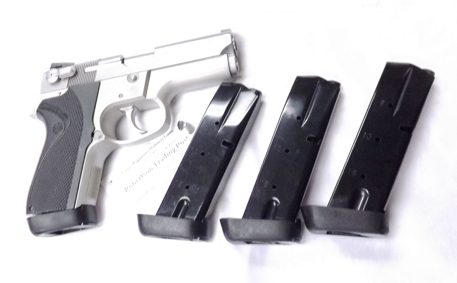 Smith & Wesson 9mm model 6906 Extended 15 Shot Magazine Mec-Gar 5915B with PGS Grip Adapter all new fits S&W models 469 669 6904 6906 6946 XM6915PG - Image 12