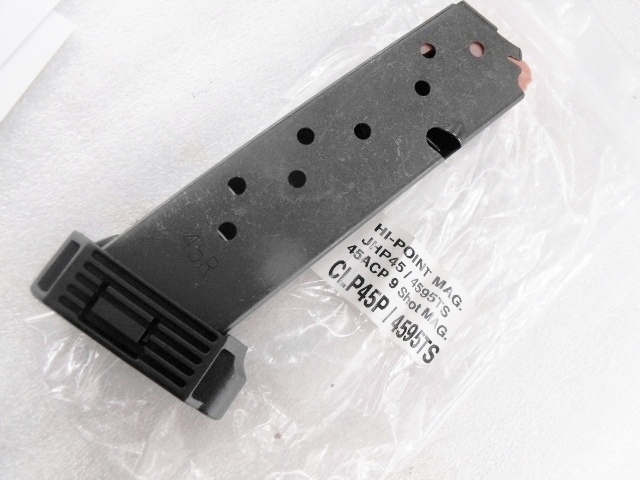 Hi-Point .45 ACP Factory 9 Shot Magazine for models JHP45 and 4595TS Rifle or Carbine 45 Automatic Caliber MKS Hi Point High Point