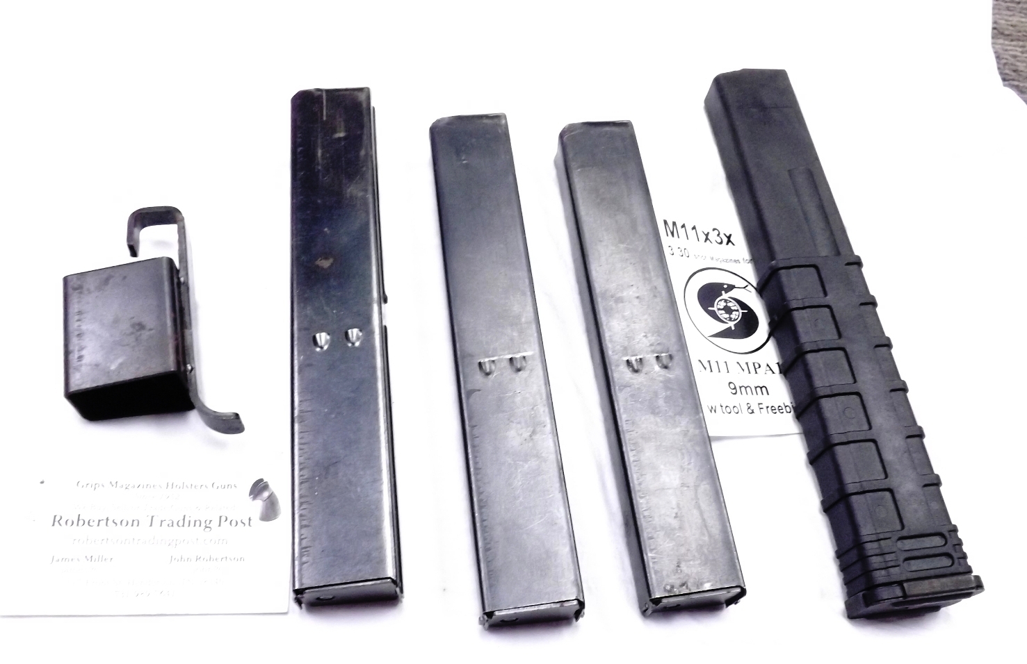 3 Cobray Magazines & Loader for MPA MAC 11/9 9mm 30 Shot Free Ship & Tapco