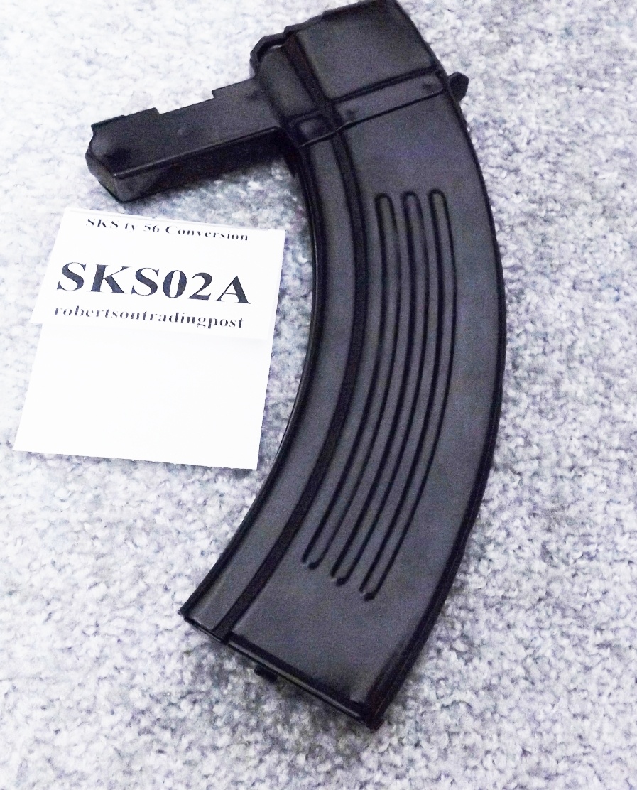 Steel 7.62 x 39 30 Shot Conversion Magazine for SKS Type 56 Rifles KCI Masen Black