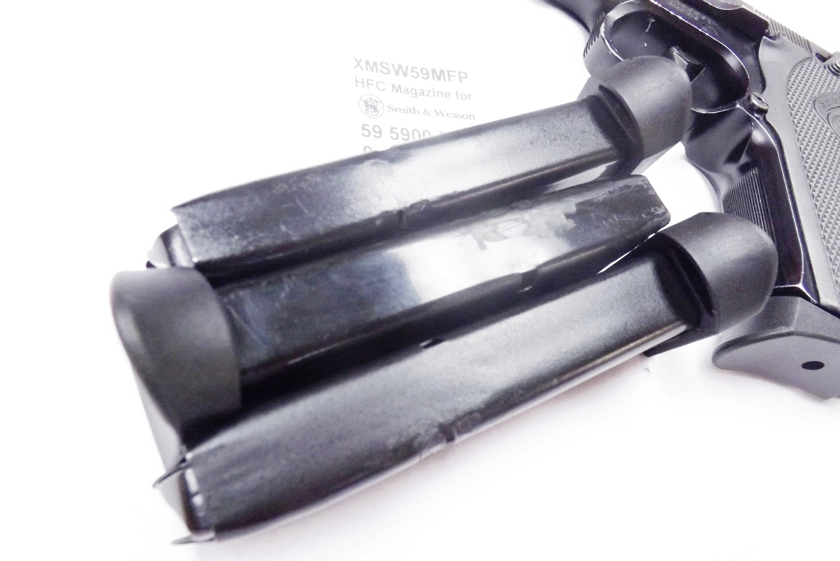 S&W 5906 9mm 15 rd Magazine HFC Smith & Wesson 59 910 915 with Mec-Gar Floorplate + Steel plate - Image 9