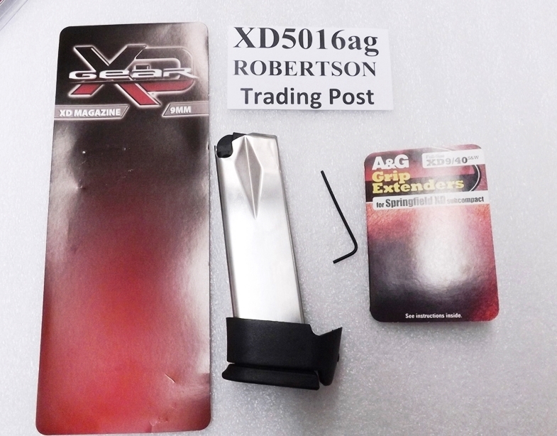 Springfield Armory XD 9mm Factory 16 Round Magazines High Capacity Stainless NIB NO XDM XD5016 XD9 BUY 3 SHIPS FREE!