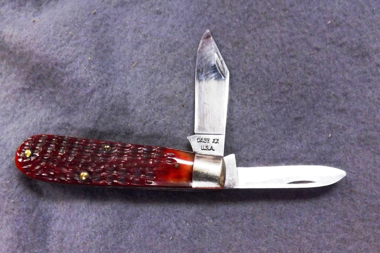 1968 Case XX USA No Dot 2 Blade Jack Pocket Knife 6216 1/2 Brown Bone Near Mint