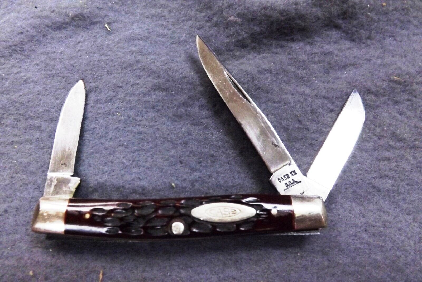 1970 Case 10 Dot 3 Blade Mini Stockman Pocket Knife 6333 Brown Bone Mint