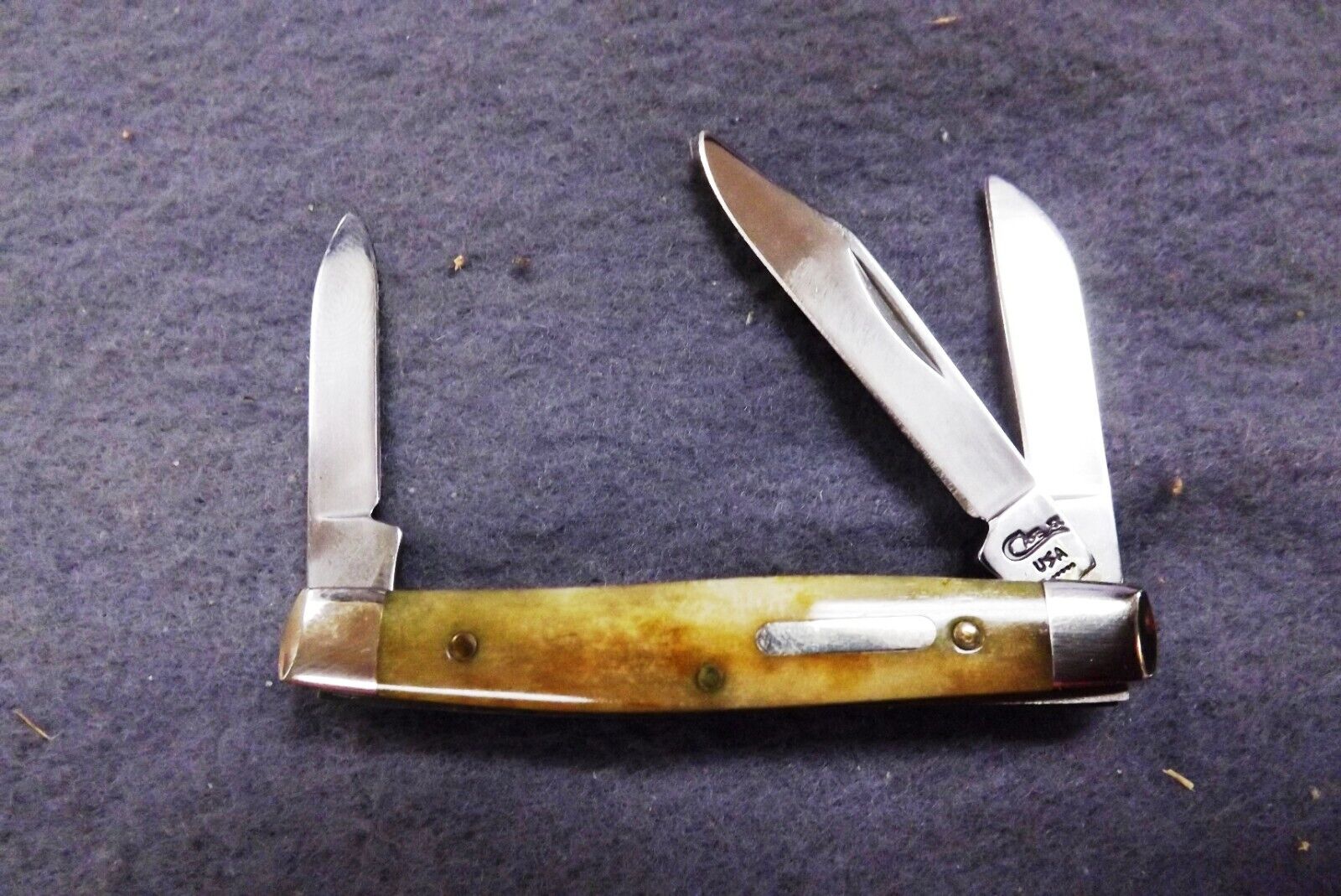 1995 Case 3 Blade Mini Stockman 6333SS Honey Bone Exc Pocket Knife