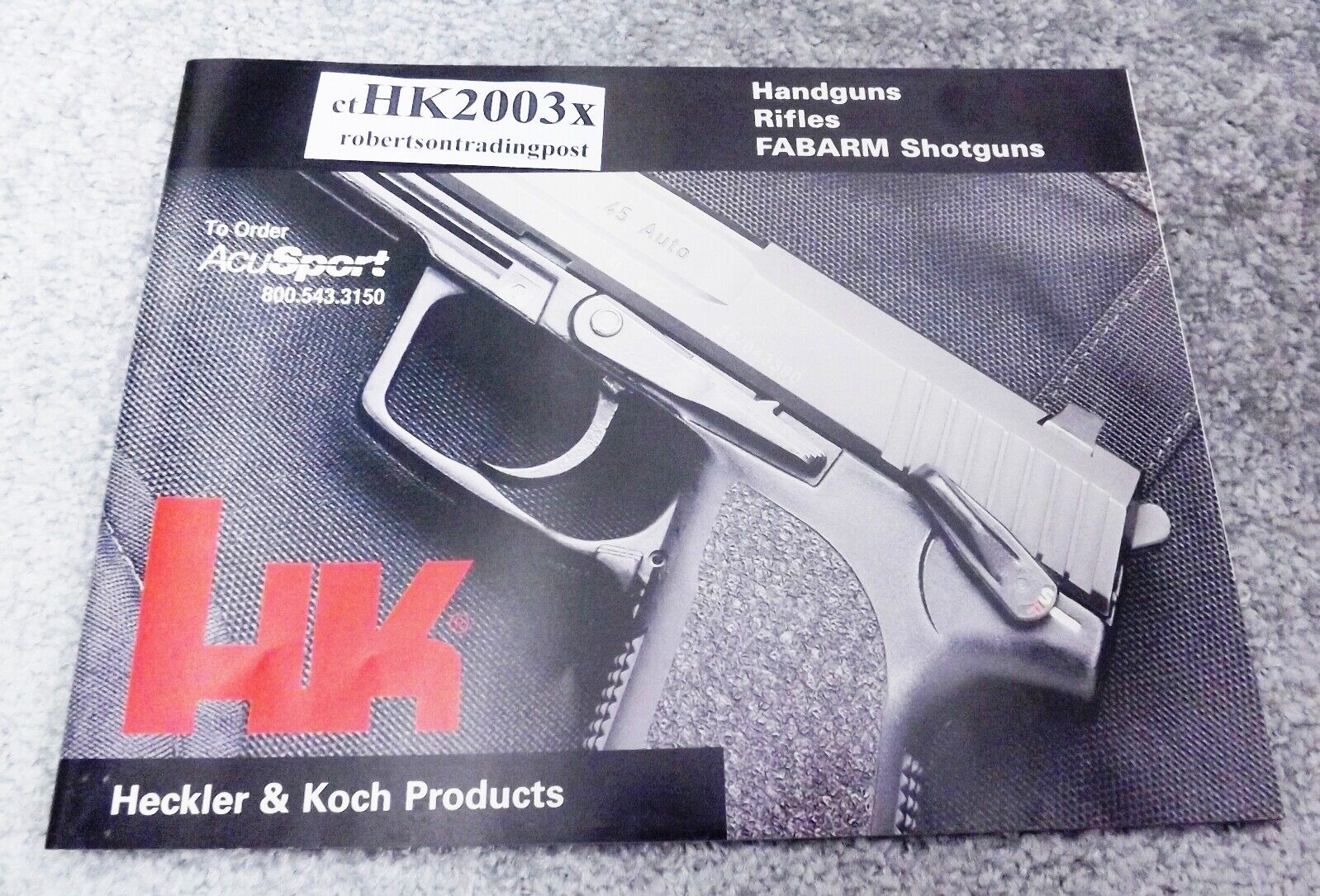 2003 Heckler & Koch Handguns Rifles Fabarms Shotgun Catalog Sterling VA