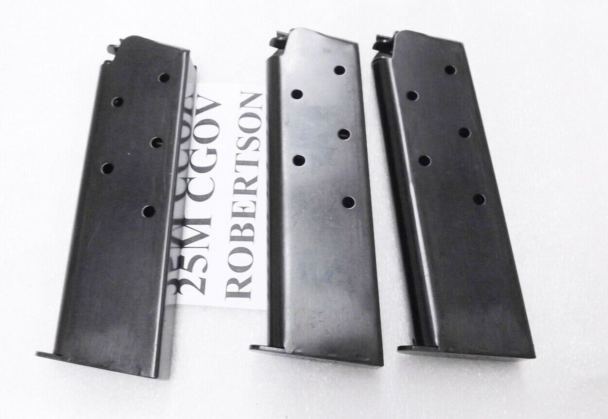 3 HFC Keymore 7 Shot Magazines Fits Colt 1911 Government .45 ACP 25MB